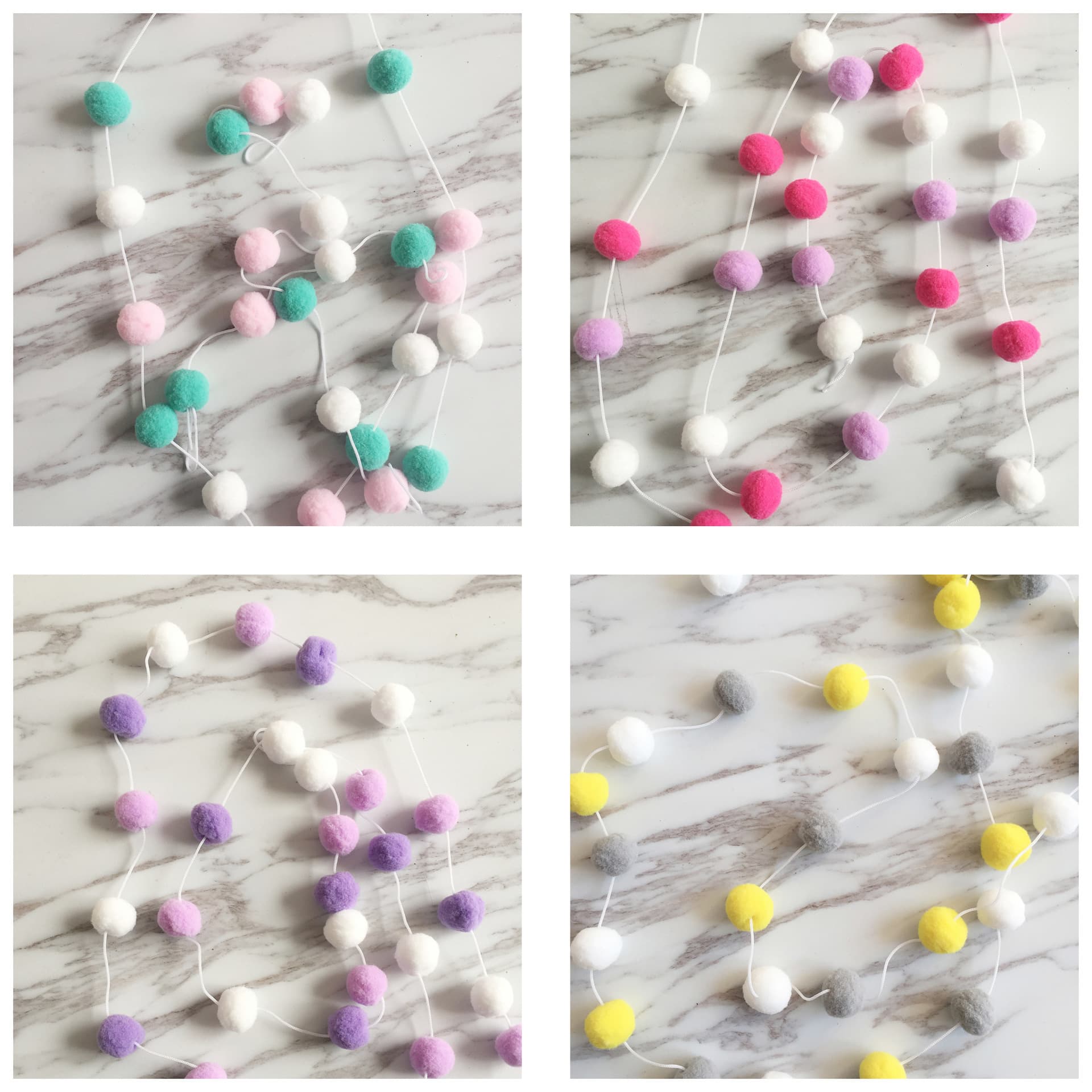 Instagram-worthy Nordic-style Home Soft Decor, Macaron-colored Pompom Strings for Kids'/Girls' Rooms