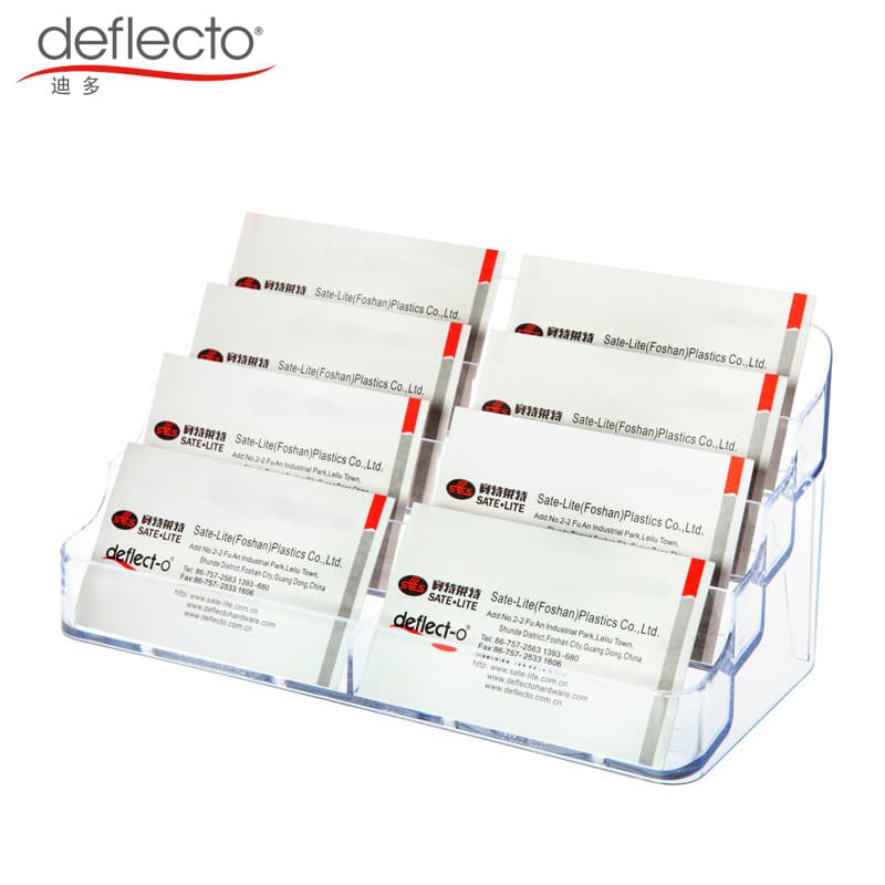 Four-layer Transparent Business Card Holder Multi-layer Office Exhibition Card Box Desk Organizer Modern Simple Design