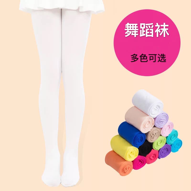Spring and Summer Thin Velvet Dance Tights High Elasticity Girls' Leggings Children's Pantyhose White Stockings Factory Wholesale