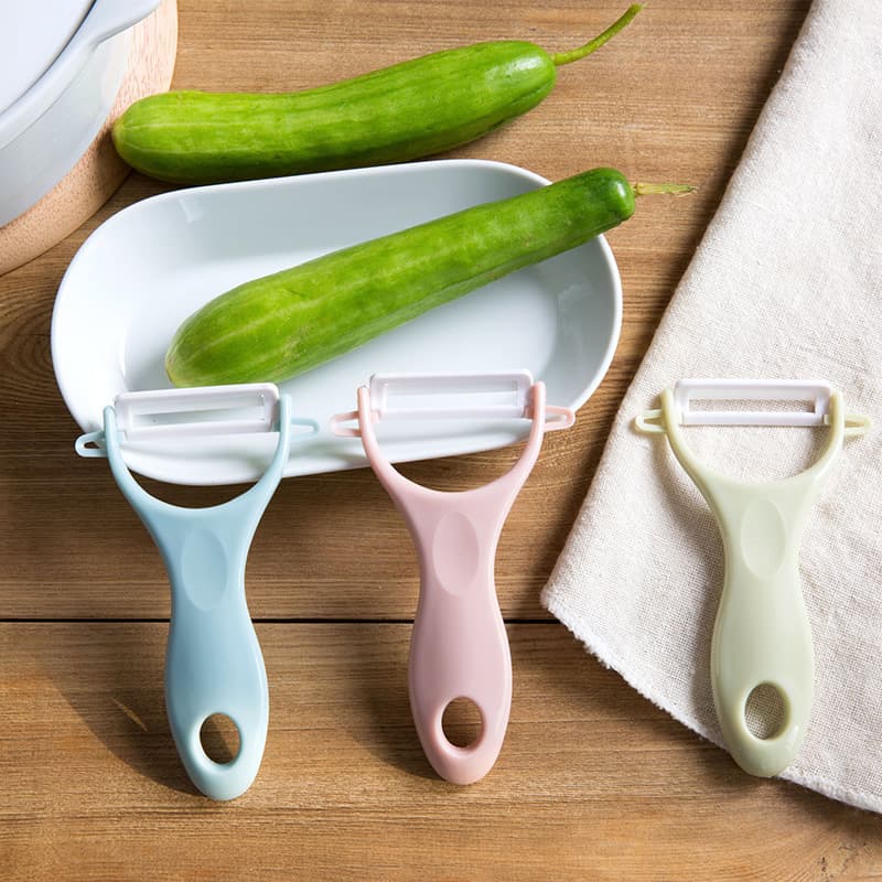 T-Shaped Ceramic Peeler Nordic Color Peeler Household Kitchen Gadget Fruit Scraper Kitchen Tool
