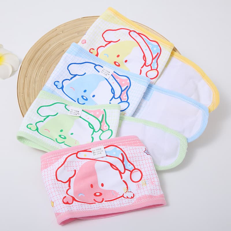 Baby Cotton Umbilical Cord Protector Thin Style Newborn Belly Wrap Abdomen Band Cartoon Baby Belly Band Cross-border AliExpress