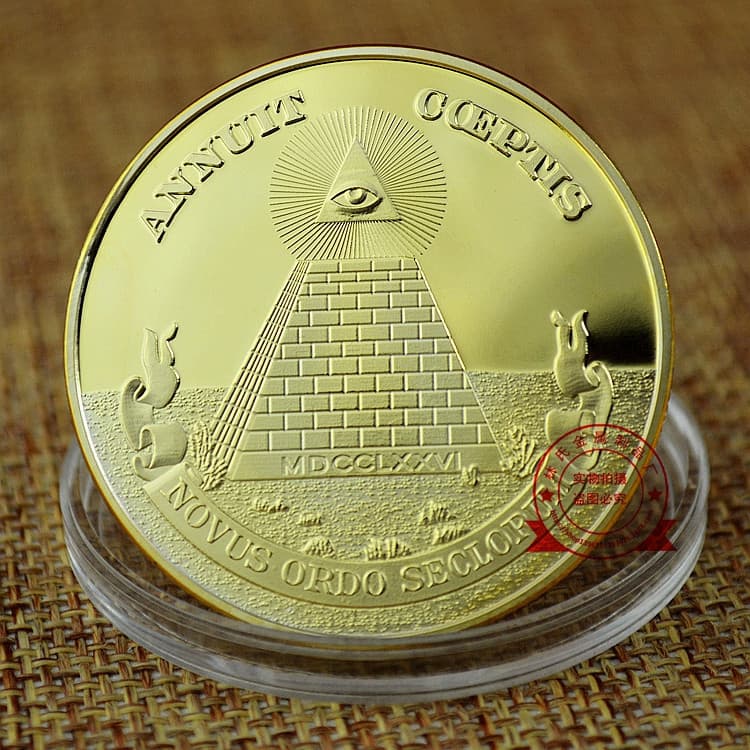Cross-border Source Commemorative Medallion Plated 24K Gold Three-Dimensional Embossed Commemorative Medallion Metal Badge Craft Collection