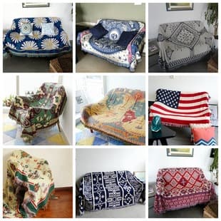 Nordic Minimalist Sofa Blanket Cover Winter Nap Living Room Luxury Style Sofa Cover Dustproof Non-slip Sofa Throw