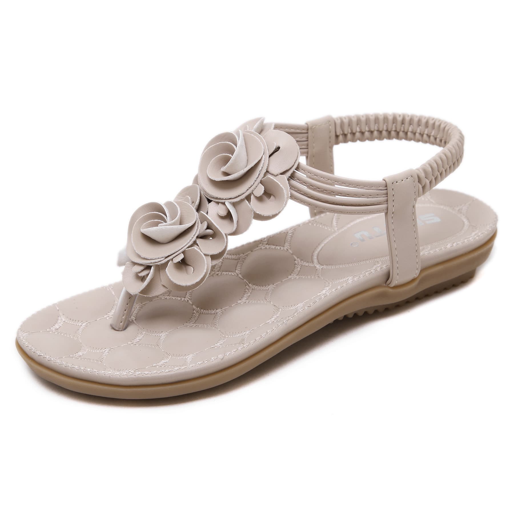 (Sold Out, No Restock) Summer Sandals Women Travel Beach Bohemian Floral Flat Plus Size Slide Sandals Wholesale