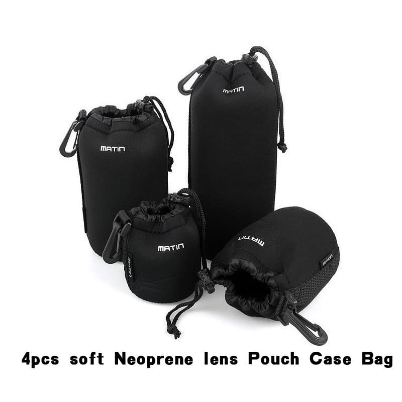 DSLR Camera Lens Pouch Matian Lens Tube Neoprene Lens Bag Elastic Lens Case Soft Lens Cover