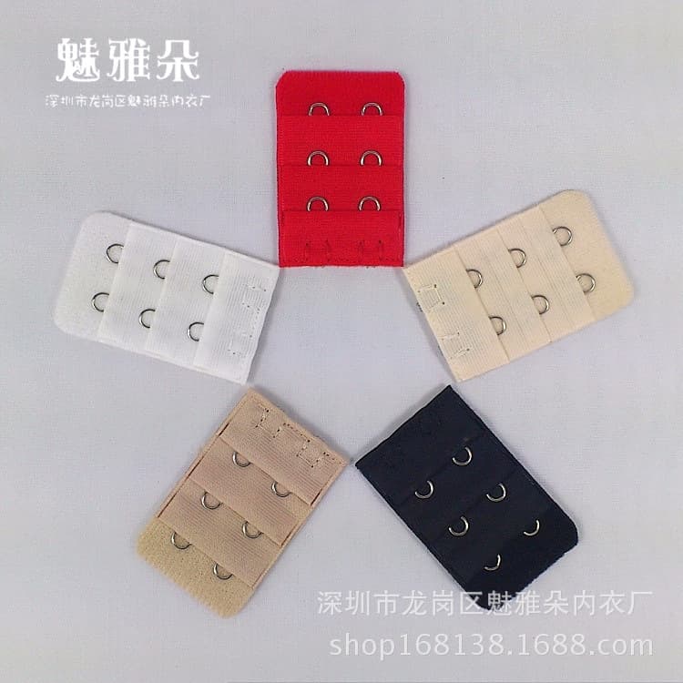 Free shipping on orders over a certain amount. Three-row, two-hook, double-row hooks. Bra extension hook/bra back clasp. Bra clasp.