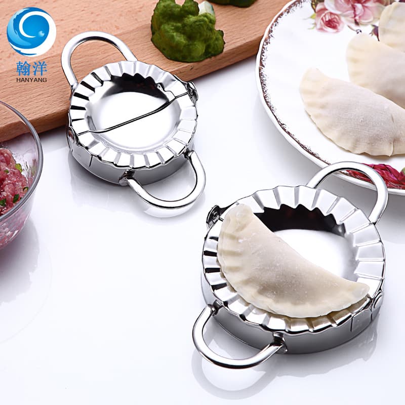 304 stainless steel dumpling maker large round dumpling pinching tool home kitchen creative dumpling artifact
