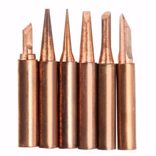 936 Soldering Iron Tip Pure Copper 900M Soldering Iron Tip Set, Internal Heating Bare Copper Welding Tip Soldering Iron Tip