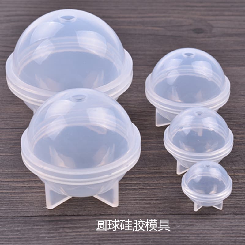 Crystal Glue Ball Planet Silicone Mold DIY Handmade Jewelry Sphere Dried Flower High Mirror Hemisphere Ornaments