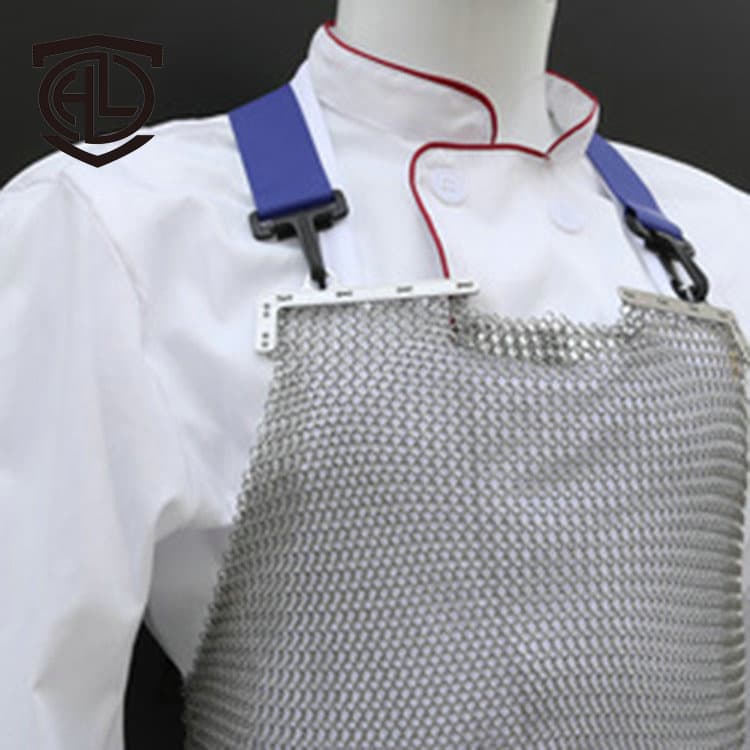 Stainless steel apron metal stainless steel ring slaughterhouse anti-cut apron safety protection five-level wire apron