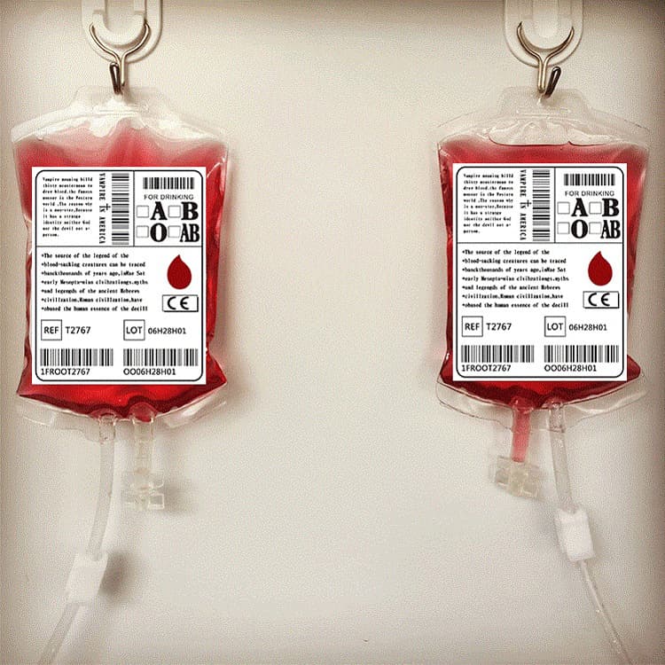 Double Tube Beverage Bag Blood Bag Fruit Juice Energy Bag Packaging Bloodbag Halloween