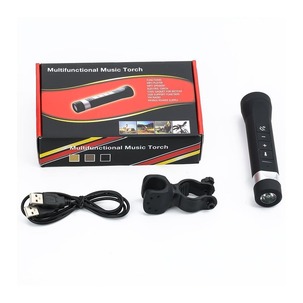Cross-border e-commerce power bank, bicycle flashlight, Bluetooth speaker, MP3 card slot wireless mobile phone audio