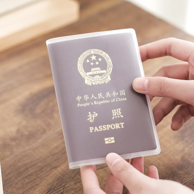 Passport Cover, Transparent Thickened Passport Holder, Travel Document Protector, Passport Case, ID Card Sleeve