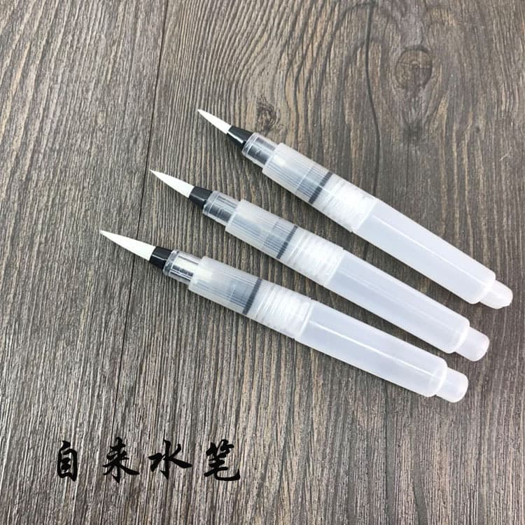 Wholesale solid watercolor pens (large, medium, and small), water-absorbing and water-retaining brushes, scientific brushes, water-soluble colored pencils.