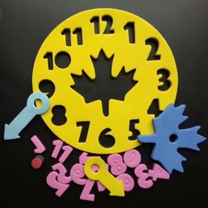 Wholesale EVA Assembly Clock Puzzle DIY Kids Toy Time Learning Educational Puzzle Board