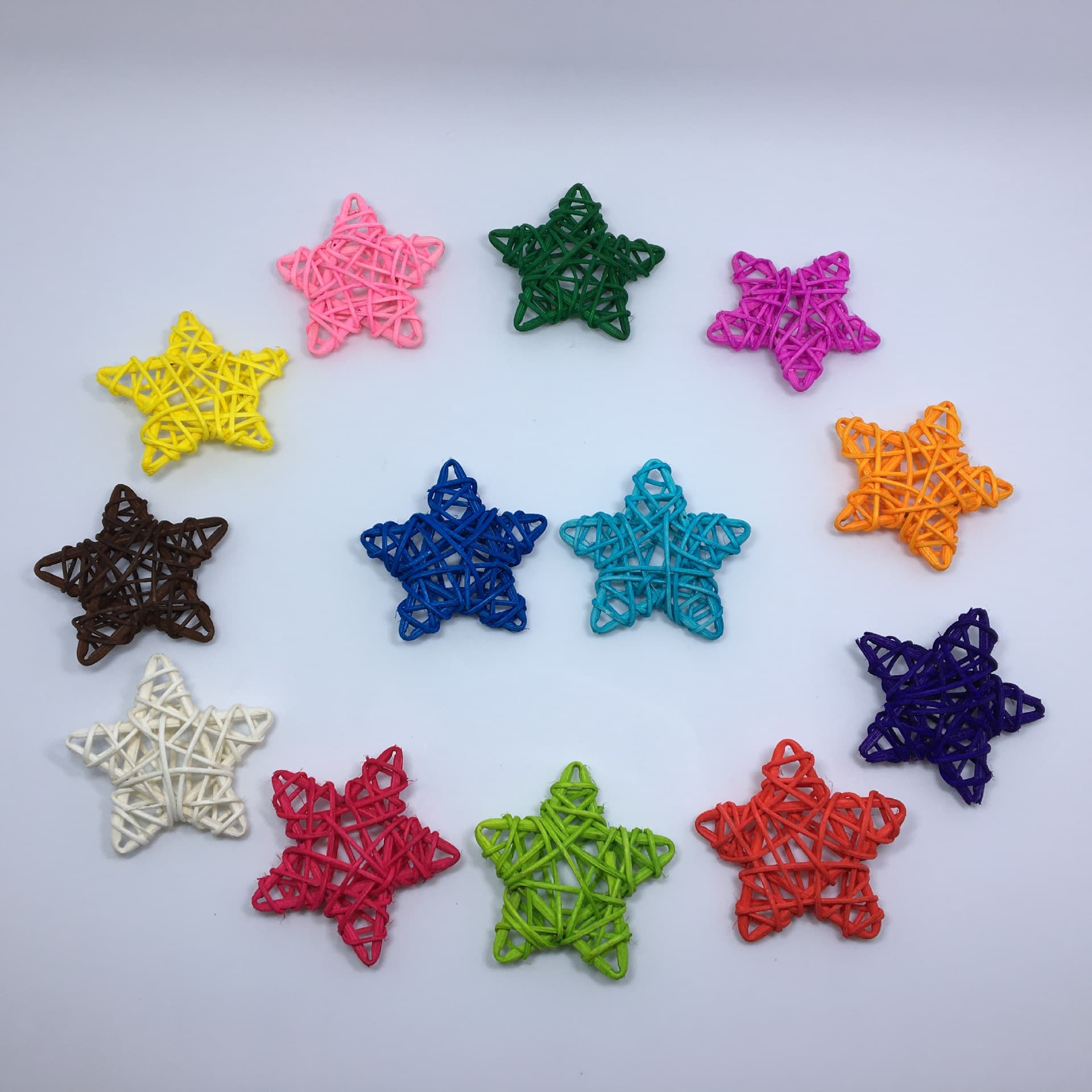 6CM Woven Rattan Star Christmas Star Kindergarten Classroom Decoration Mall Decoration Hanging Ornaments