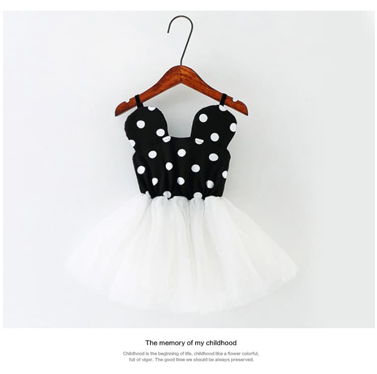 2025 Summer New Baby Dress Korean Style Girl Mickey Head Strap Dress Children's Dress Drop Shipping