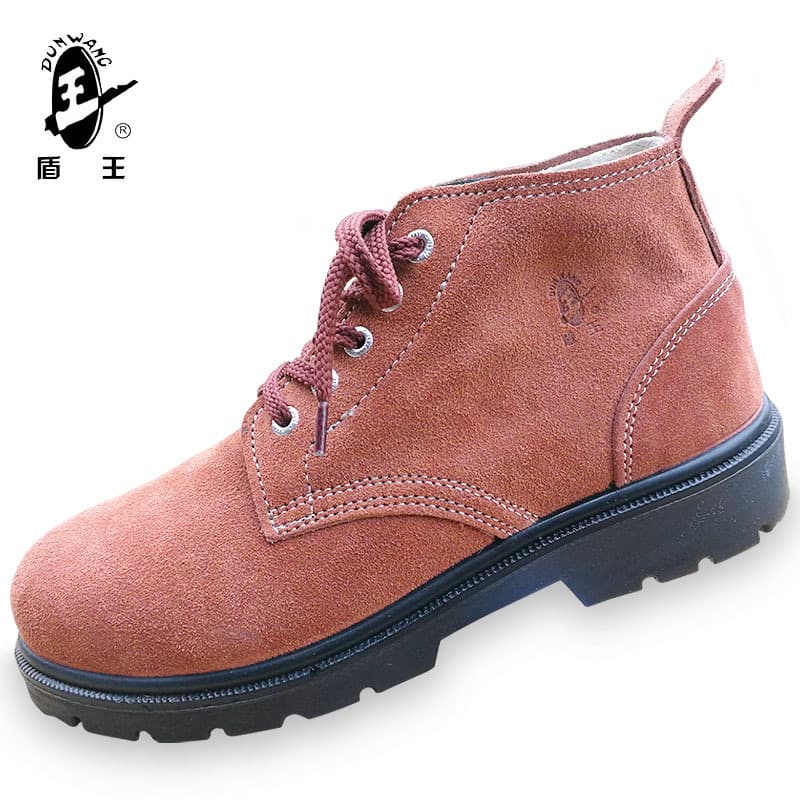 Dunwang 9788-7 Steel Toe Shoes Anti-Smash Oil-Resistant Breathable Work Shoes Suede Leather Welding Shoes Construction Site Labor Protection Shoes