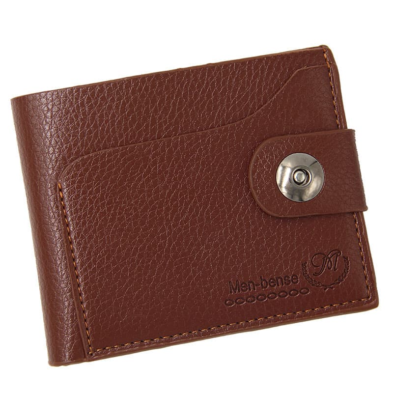 New Men's Wallet Short Style Large Capacity Multifunctional Fashion Casual Magnetic Buckle PU Wallet Factory Direct Supply