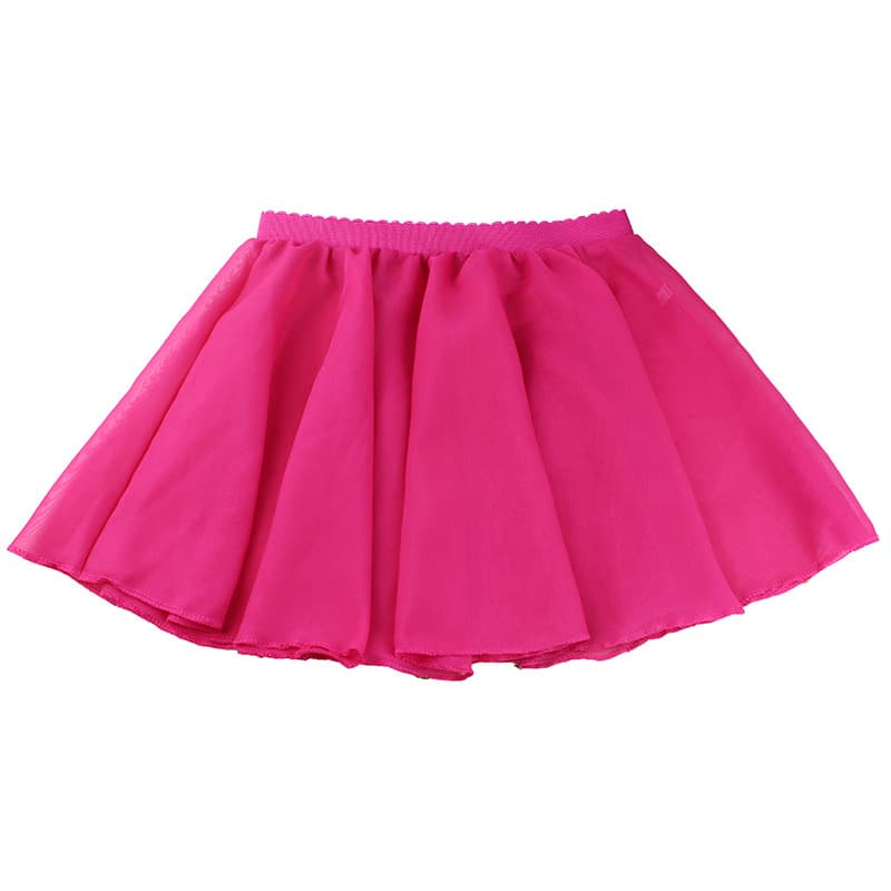 Girls Dance Skirt Ballet Tutu Chiffon Wrap Skirt with Elastic Band for Performance, Half Princess Skirt