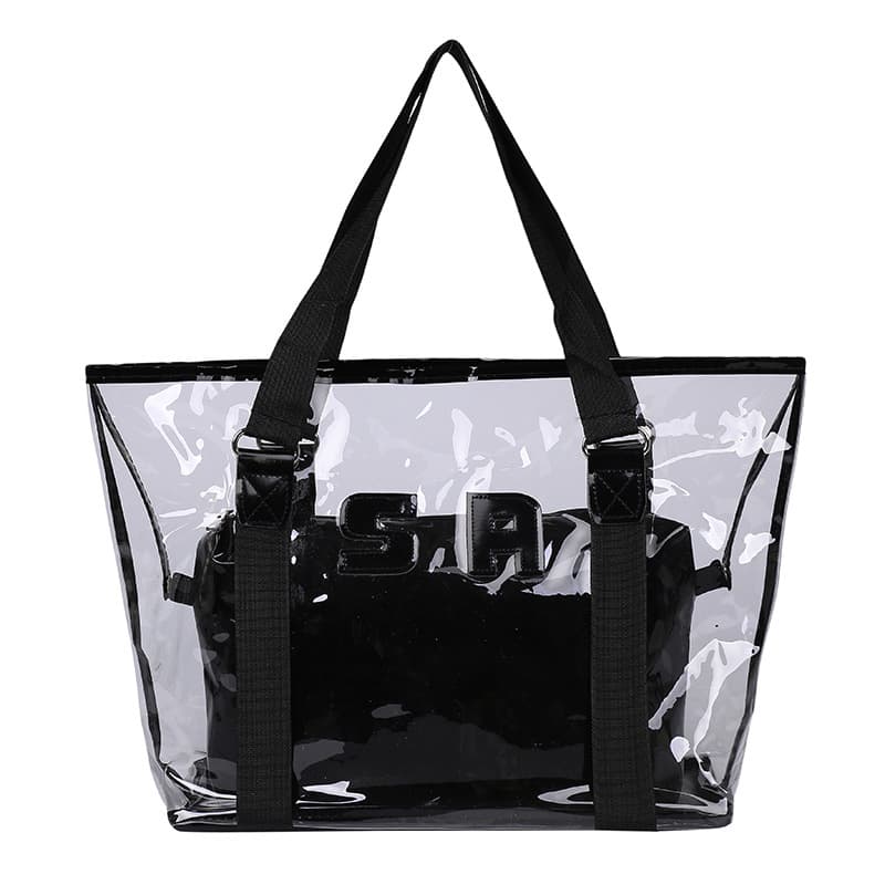 2026 New Cross-Border Beach Bag European and American Summer Jelly Bag Tote Transparent Bag Trendy Women's Bag Beach Bag