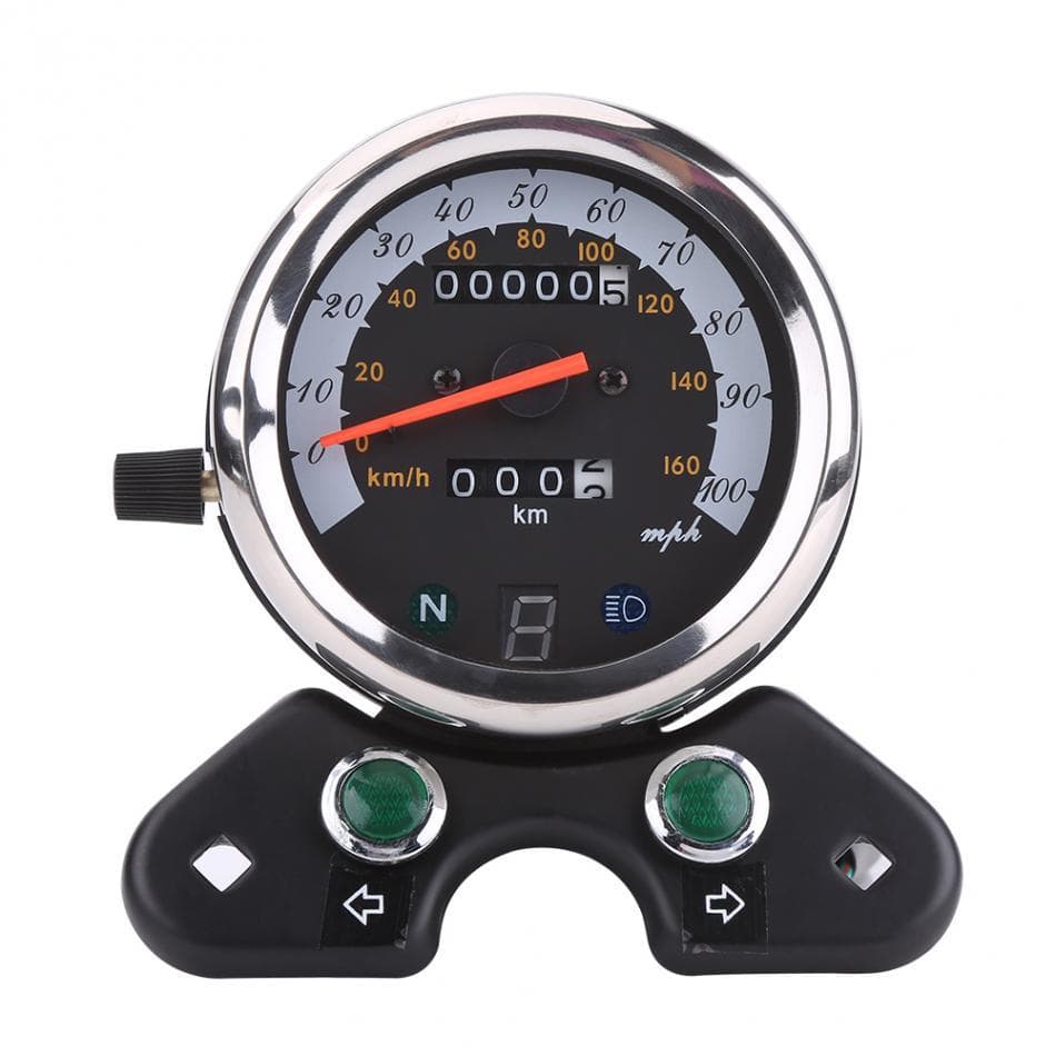 Motorcycle Modified Dual Odometer Motorcycle Speedometer 125 Cruiser Instrument Assembly Parts