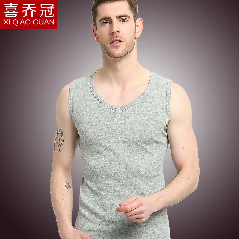 2026 Spring/Summer Men's Broad Shoulder Vest, Cotton Sports White Undershirt Sleeveless Vest, Korean Style
