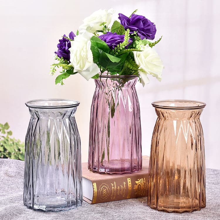 Glass Vase for Flower Arrangement, Living Room Home Dried Flower Decoration Ornaments, Ins Style Bamboo Hydroponic Vase Wholesale