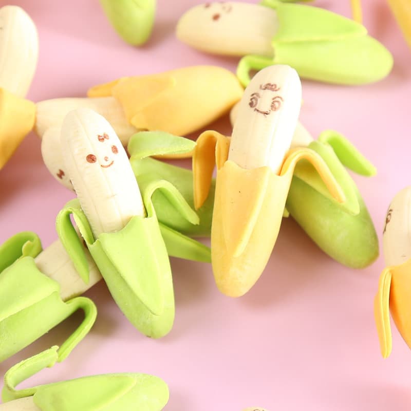 Expression Banana Eraser Elementary School School Supplies Korean Creative Cute Cartoon Eraser Stationery Prize Gift