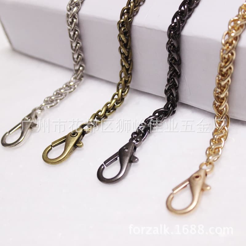Guangzhou bag twisted shoulder strap chain box bag single purchase crossbody hardware accessories 6mm lantern iron BSK chain with buckle