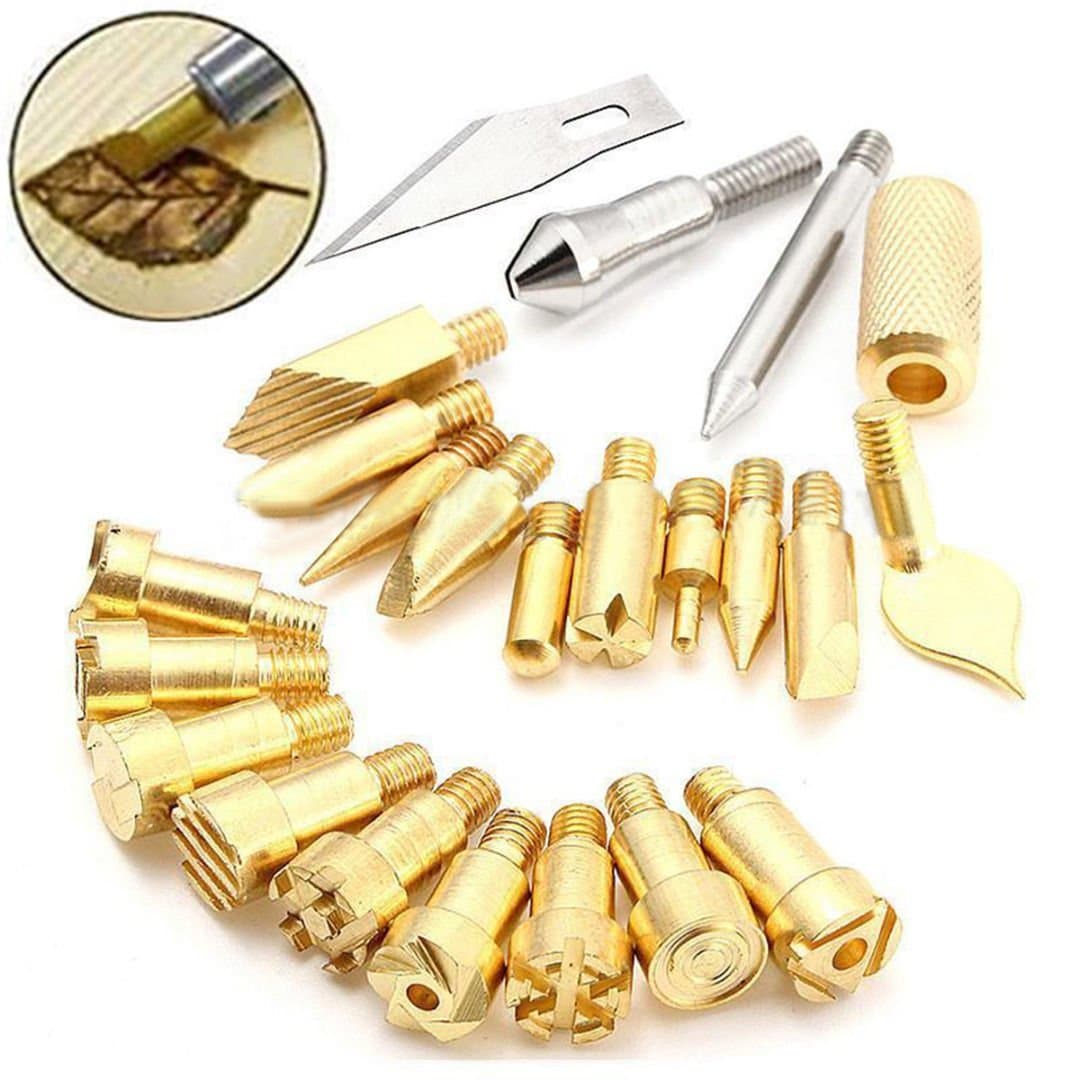 23 Pyrography and Engraving Tools: Engraving Soldering Iron Tips, Hot Stamping Soldering Iron Tips, Electric Soldering Iron Tips, Pyrography Tips - Cross-border Exclusive Supply
