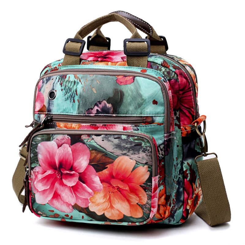 [Wholesale from Manufacturer] Floral Women's Bag Mommy Bag Color-Block Oxford Single Shoulder Crossbody Multi-Use Bag Large Stock Available