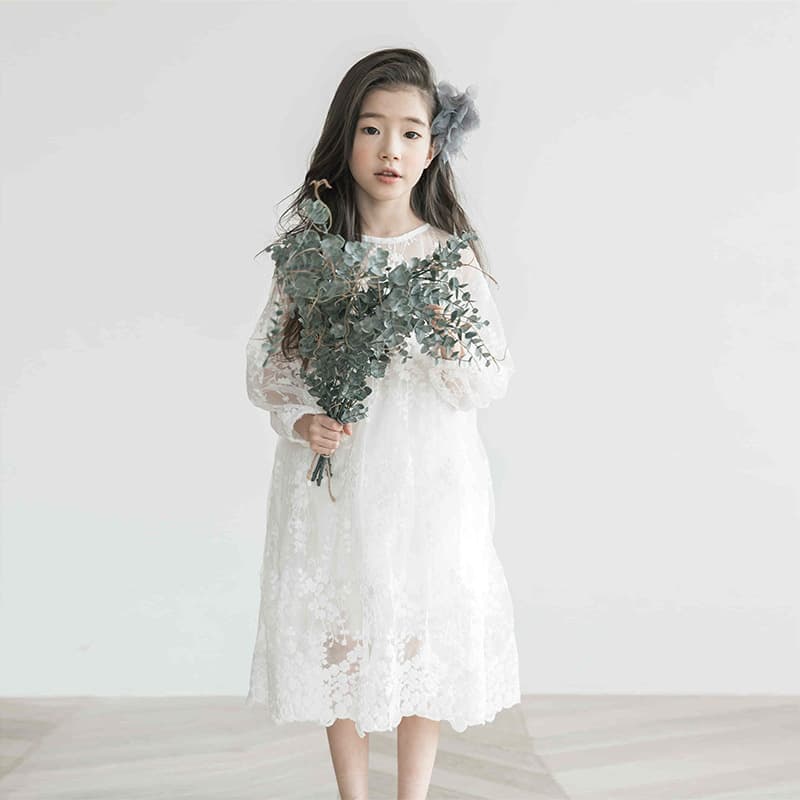 Cross-border girls' dresses 2025 spring and summer new children's lace skirt popular mesh skirt children's princess dress