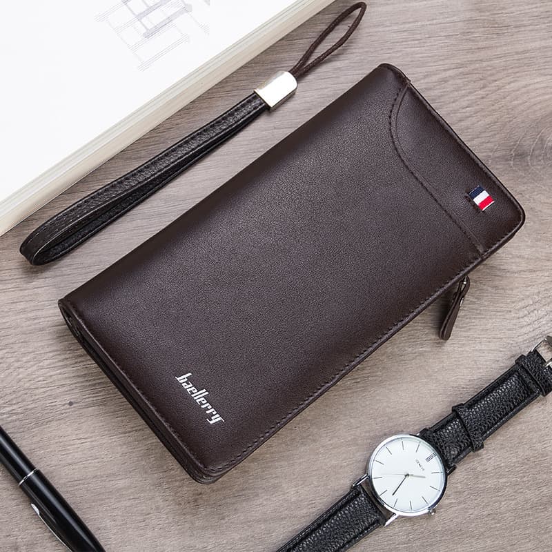 Baellerry Men's Long Zipper Mobile Phone Bag New Wallet Men's Clutch Multifunctional Clutch Bag Clutch