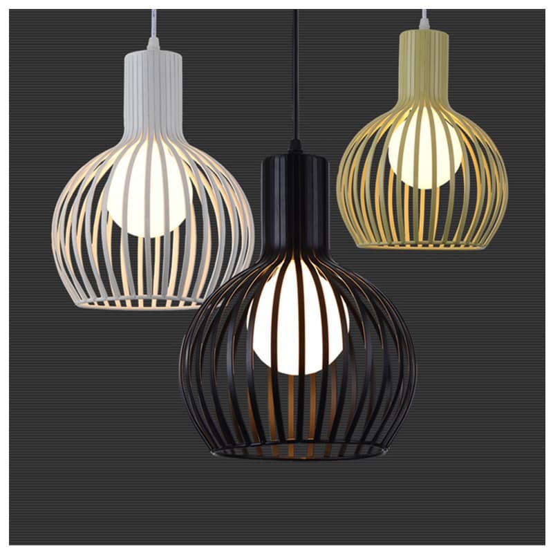 Restaurant tea house chandelier creative personality new Chinese style chandelier iron birdcage lamp bar club American birdcage chandelier