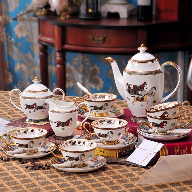 English Afternoon Tea Set Home European Bone China Coffee Cup Set Coffee Tea Set