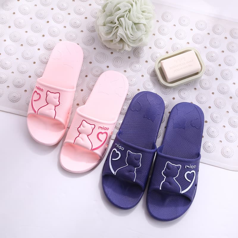 Summer Bathroom Slippers for Women, Cute Home Couple Indoor Anti-Slip Plastic Sandals, Men's Factory Wholesale