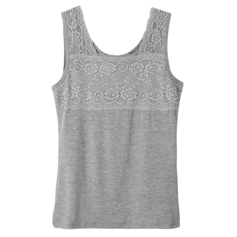 Modal Lace Camisole Vest for Women Summer Sleeveless Versatile Plus Size Slim Fit Round Neck Inner Layering Top Thin