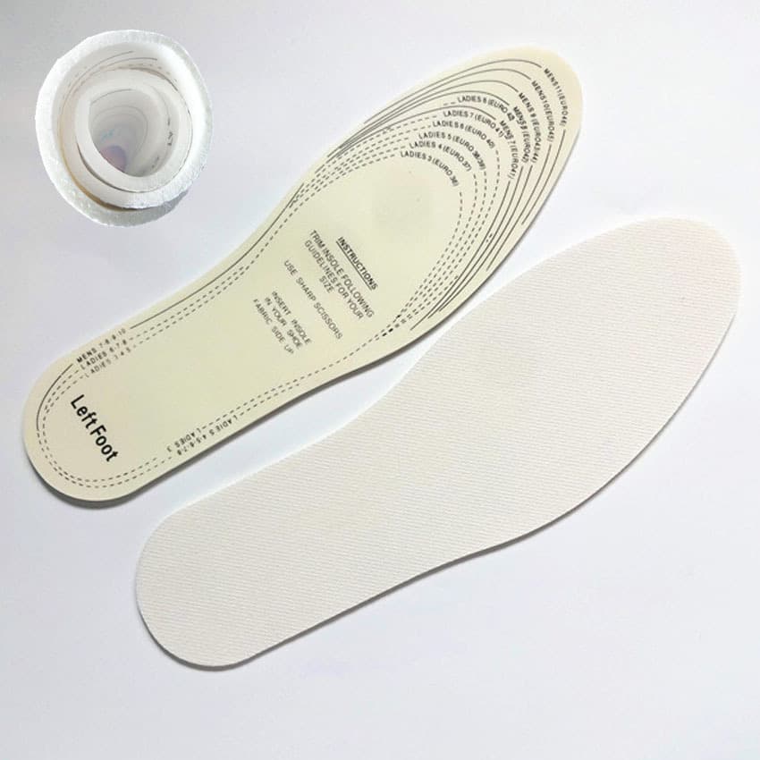 Factory wholesale latex insoles for spring and summer, men and women, sweat-absorbent, breathable, shock-absorbing, non-woven latex insoles with anti-slip design.