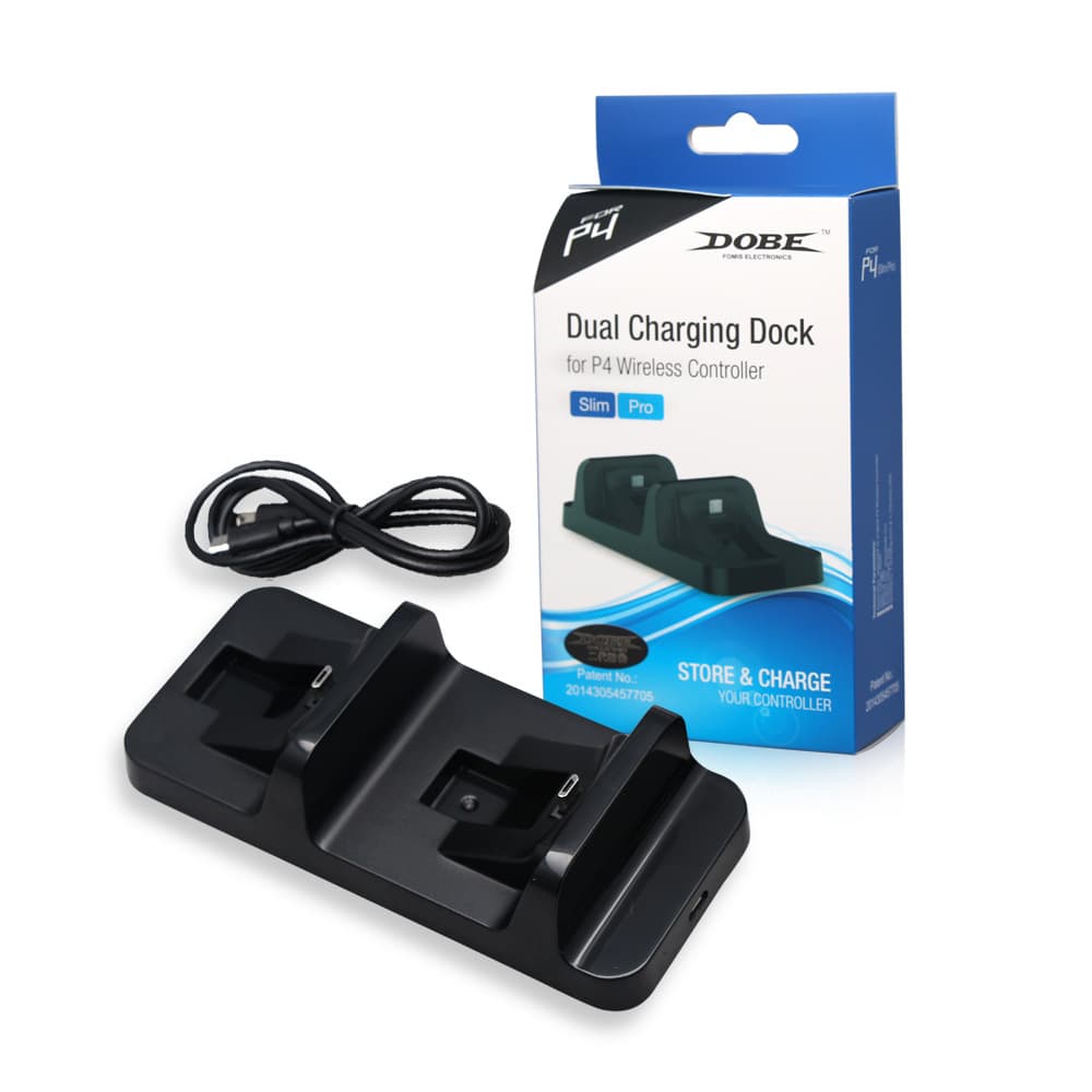 PS4 Mini Dual Charger PS4 Charging Dock Dual Controller Stand Charger PS4 Dual Charger with USB Cable