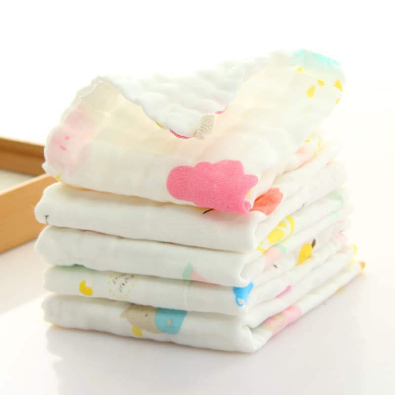 Wholesale 6-Layer Gauze Square Towel Bubble Towel Newborn Baby Cotton Face Towel Mother and Baby Products Infant and Toddler