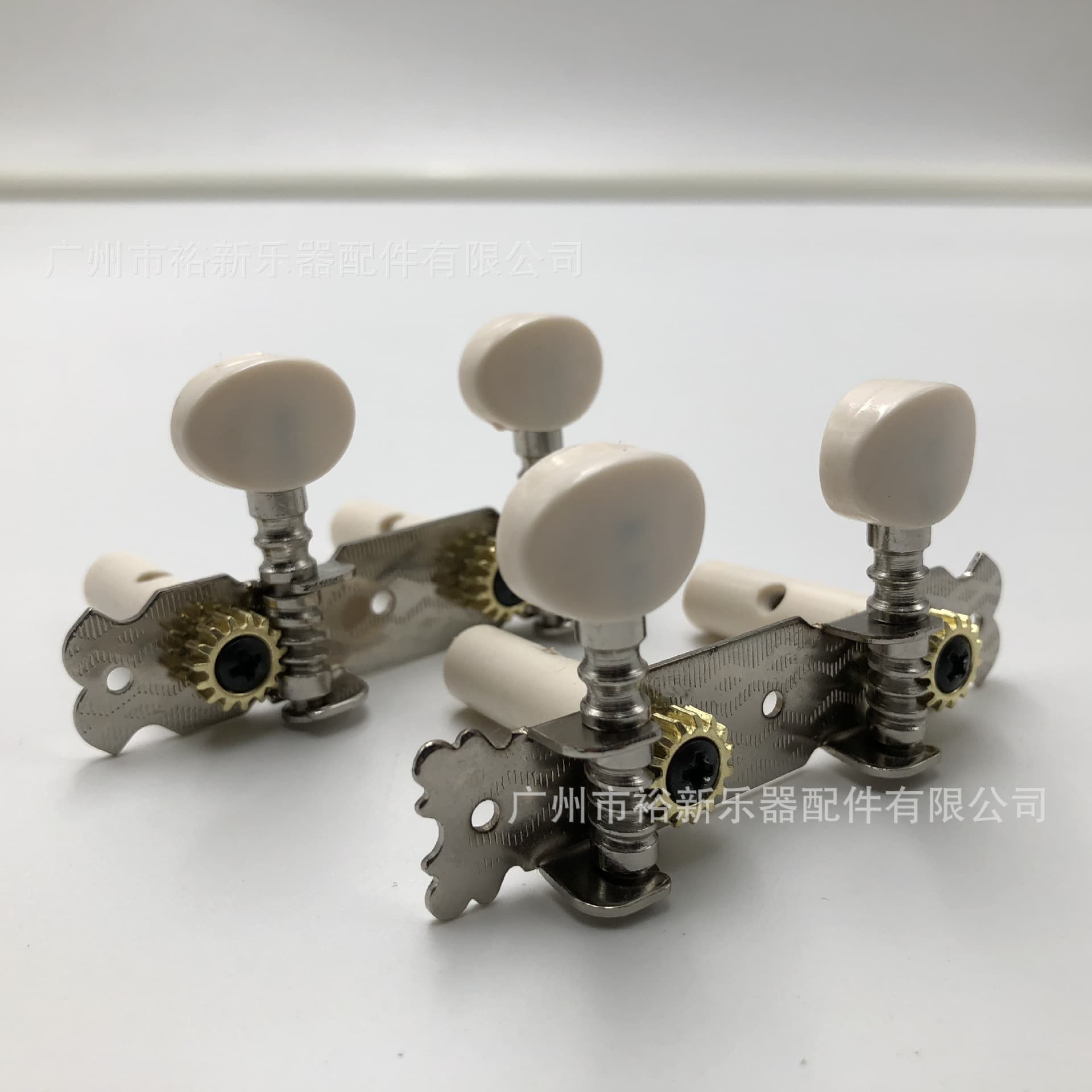Yuxin Instrument Double String Tuner UK Small Head Plastic Column String Tuner for 4-String Wooden Guitar Scroll Tuner