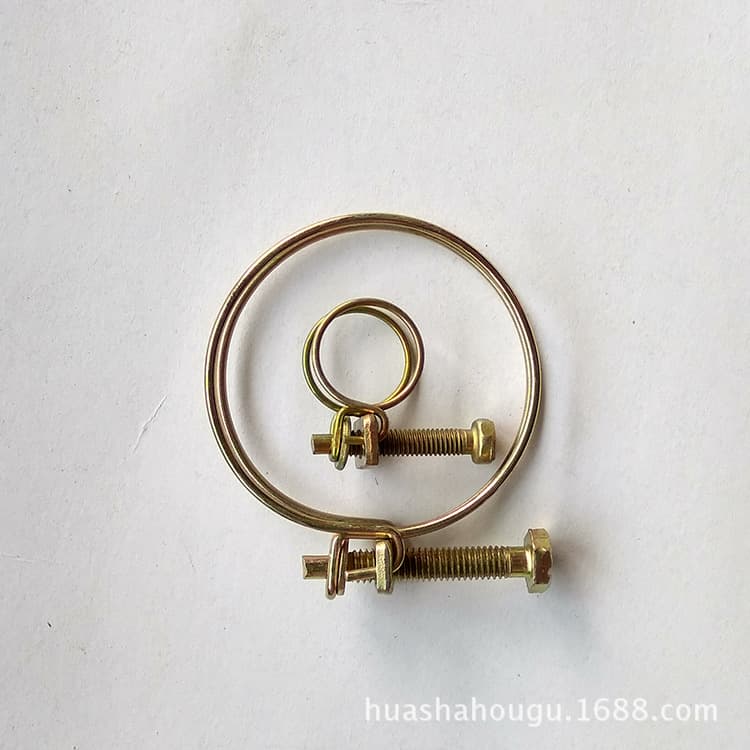 Hose clamp manufacturer wire clamp, galvanized double wire hose clamp for 65mm water hose, 2.5 inch clamp