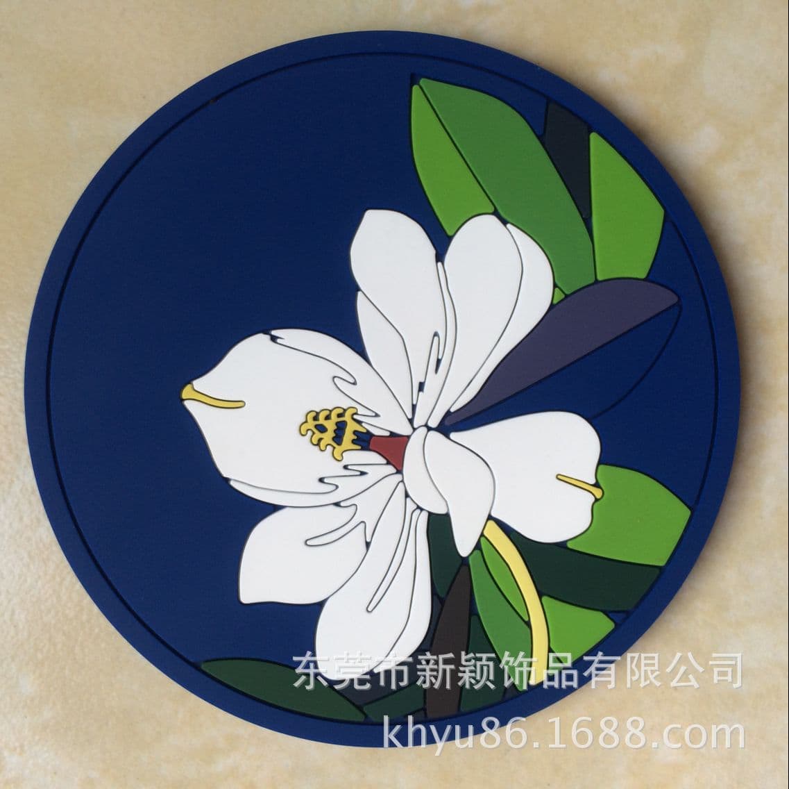 Manufacturer supplies PVC soft coasters, exquisite flower round coasters, creative silicone insulated coasters, large quantity and preferential treatment