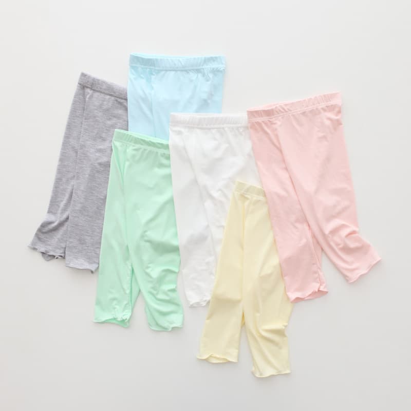 Kids' Cropped Pants Summer Thin Children's Pants Girls' Leggings Candy Color Modal Ear Children's Shorts