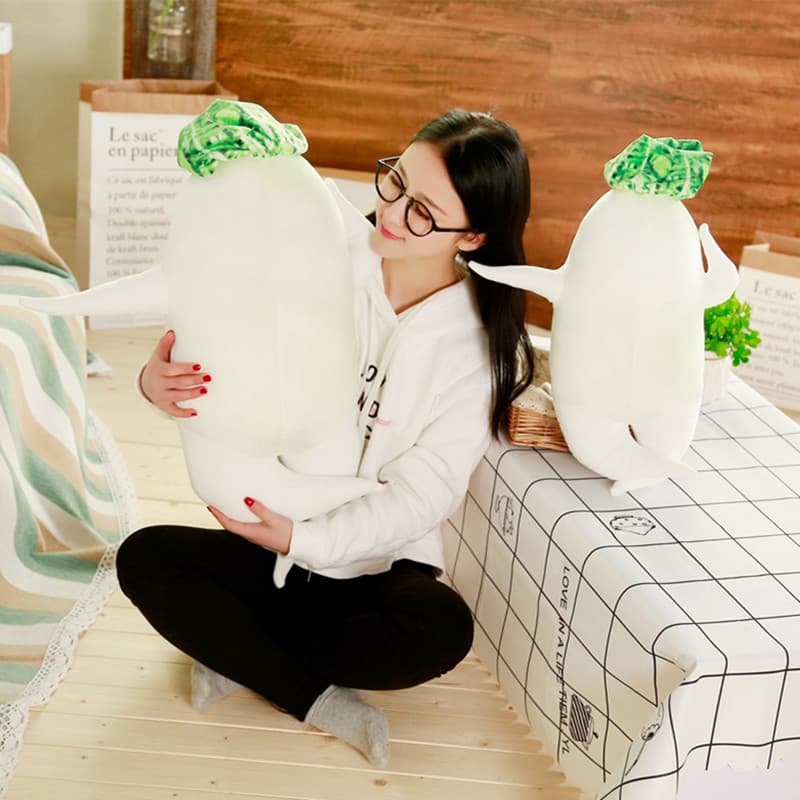 Japanese Popular New Same Style Daikon Radish Plush Pillow Doll Sexy Carrot Print Plush Toy Healing Doll