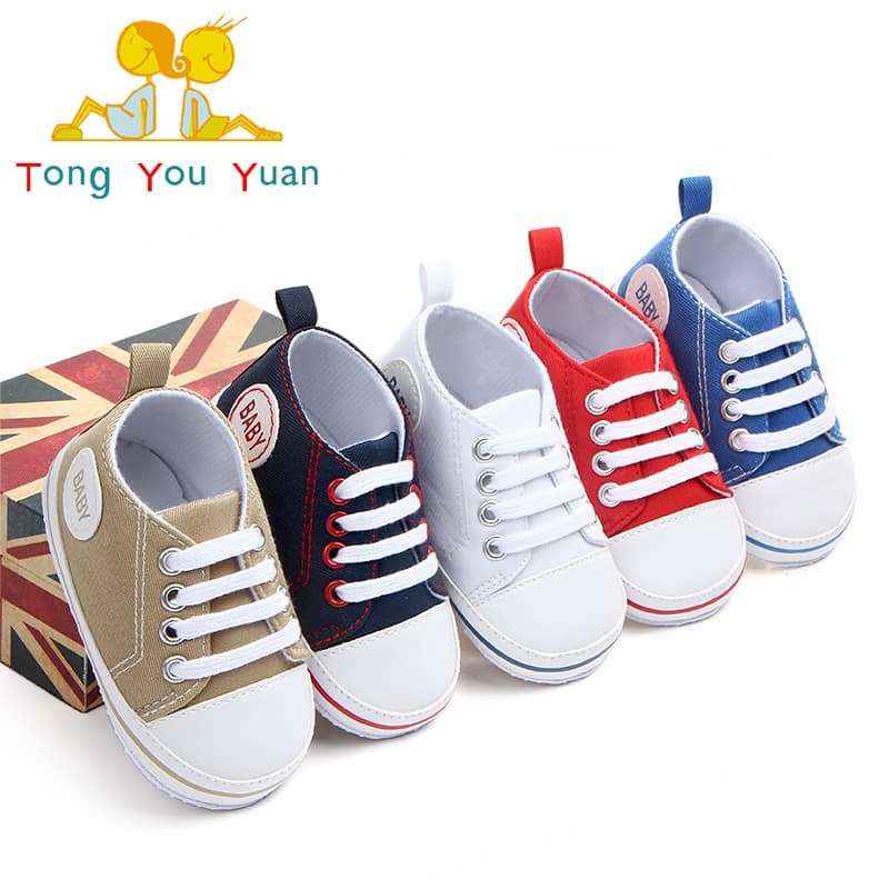 Side Baby Infant Soft Sole Shoes Toddler Walking Shoes Spring Autumn New Unisex Canvas Sneakers 0902