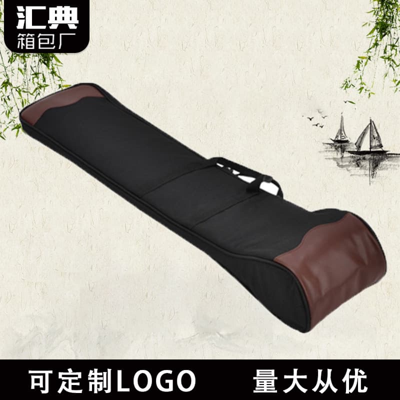 Wholesale Erhu (Chinese fiddle) bag with leather trim, standard single-shoulder violin bag, waterproof and shockproof erhu musical instrument.