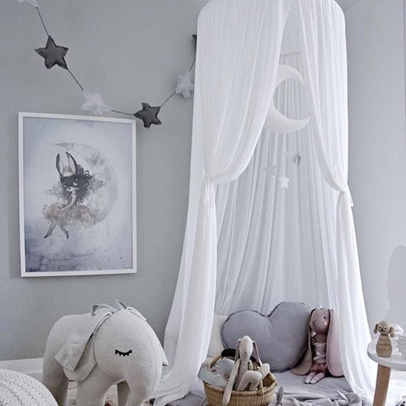 INS New Style Kids Tent Chiffon Mosquito Net Baby Dome Tent Bed Canopy European and American Home Decoration Wholesale