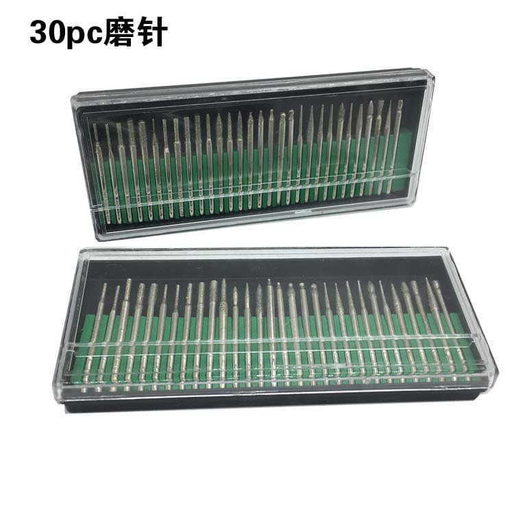 Factory Wholesale Jade Polishing Kit Drill Bits, Diamond Grinding Needles, Reaming, Polishing, 30-Piece Boxed Set